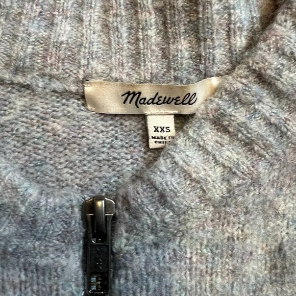 Madewell Sweater 1/4 Zip XXS Gray - Picture 2 of 5